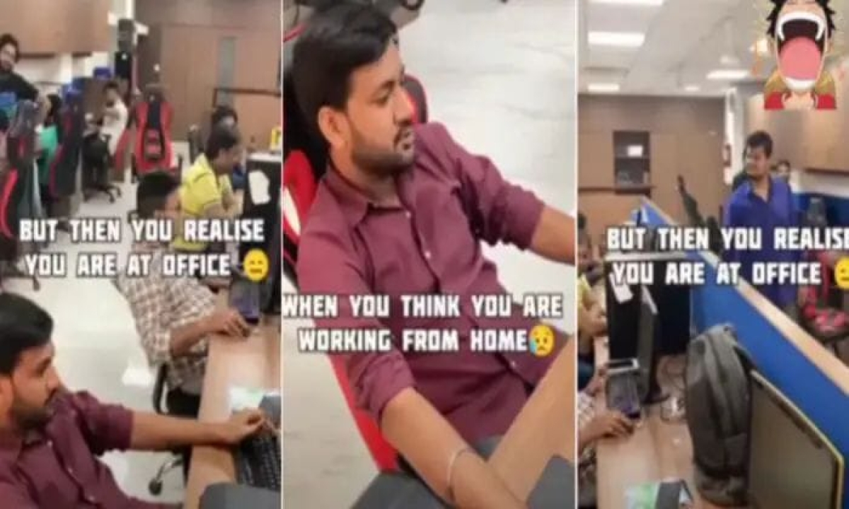  Employees Shouts Mummy Chai In Office Funny Video Viral Details, Funny Video,viral Latest, News Viral, Social Media, Mummy, Chai , Employees Shouts ,mummy Chai ,office ,funny Video Viral, Work From Home Effect-TeluguStop.com