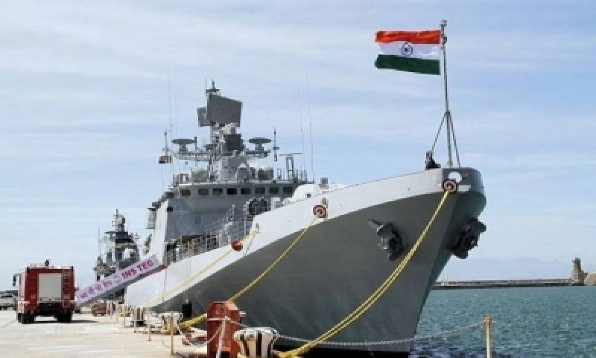  Indian Warship Anchors In Seychelles, Key To New Delhi's Foothold In Western Ind-TeluguStop.com