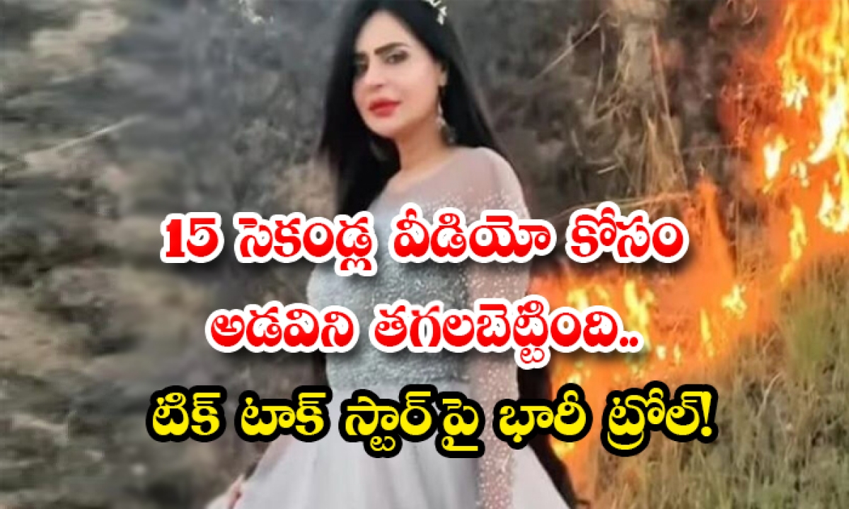  Pakistani Tiktoker Humeira Asghar Trolled For Setting Fire To Trees For A Video Details, Tik Tok Star, Trolling, Comment, Pakistani, Viral, Pakistani Tiktoker ,humeira Asghar ,trolled ,setting Fire To Trees , Tiktoker Humeira Asghar, Burning Forest, Tiktok Video-TeluguStop.com