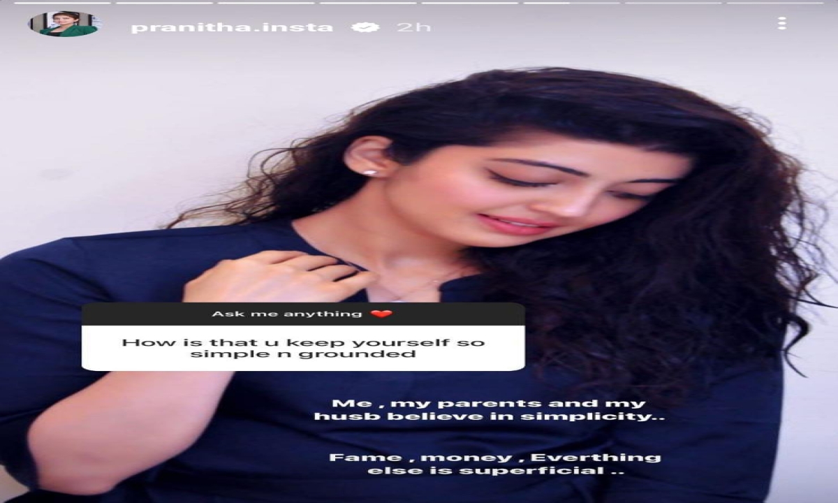  I Want To Keep It Simple For My Family Heroine Pranitha Subhash Comments Details-TeluguStop.com
