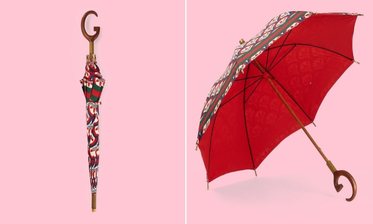  Umbrella Is Being Sold For 1 Lakh Rupees But Does Not Stop , Umbrella , 1 Lakh Rupees , Fashion Brand‌ , China Social Media Site , Gucci Logo On Handle-TeluguStop.com