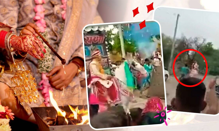 Telugu Crackers Sound, Four Kilometers, Horse Ran Away Groom, Horse Ran Away With Groom, Horse Runs Away With Groom, Rajastan, Social Media, Viral Marriage, Wedding Horse Runs Away With Groom In Rajasthan-Latest News - Telugu Telugu Crackers Sound, Four Kilometers, Horse Ran Away Groom, Horse Ran Away With Groom, Horse Runs Away With Groom, Rajastan, Social Media, Viral Marriage, Wedding Horse Runs Away With Groom In Rajasthan-Latest News - Telugu
