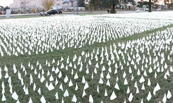 Telugu $50, 000 White Flags Show American Lives Lost To Covid, Brennan Freistenberg, Government Of The United States, Joe Biden, The Immensity Of Our Loss: 6, Trump, Washington Dc-Telugu NRI Telugu $50, 000 White Flags Show American Lives Lost To Covid, Brennan Freistenberg, Government Of The United States, Joe Biden, The Immensity Of Our Loss: 6, Trump, Washington Dc-Telugu NRI