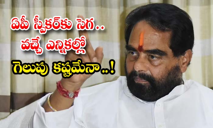  Sega For Ap Speaker Is It Difficult To Win In The Coming Elections , Tammineni Sitharam , Ycp , Speaker Tammineni Sitharam , Tdp , Social Media , Srikakulam District-TeluguStop.com