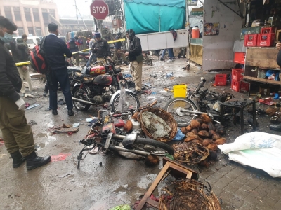  Ied Blast In Busy Lahore Market Leaves Two Dead, Several Injured (lead) #busy #lahore-TeluguStop.com