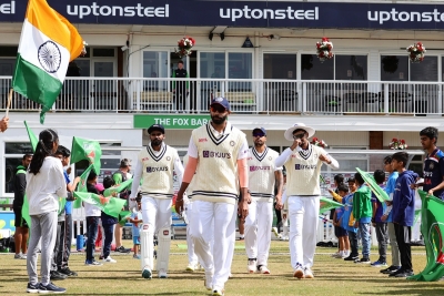  India's Warm-up Game Against Leicestershire Ends In A Draw, Ashwin Impresses On Day 4-TeluguStop.com