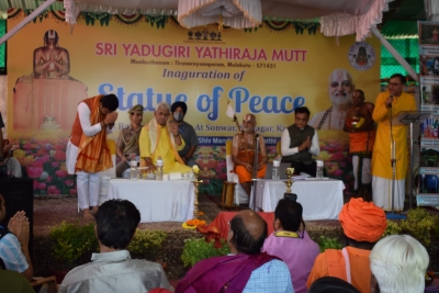 Amit Shah Virtually Unveils Statue Of Peace In Srinagar Built By Ktaka Mutt-Latest News English-Telugu Tollywood Photo Image-TeluguStop.com