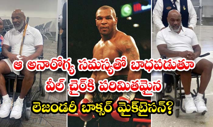  Is The Legendary Boxer Mike Tyson Confined To A Wheelchair Due To That Health Problem , Legendary Boxer , Mike Tyson , Wheelchair ,liger Movie,puri Jagannath,vijay Devarakonda , With Ill Health-TeluguStop.com