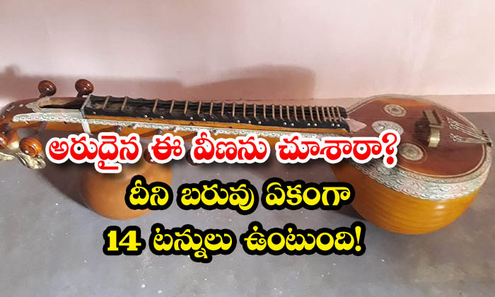  Have You Seen This Rare Veena It Weighs A Total Of 14 Tons , Viral Latest, News-TeluguStop.com