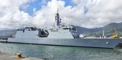  Indian Warship Anchors In Seychelles, Key To New Delhis Foothold In Western Indi-TeluguStop.com