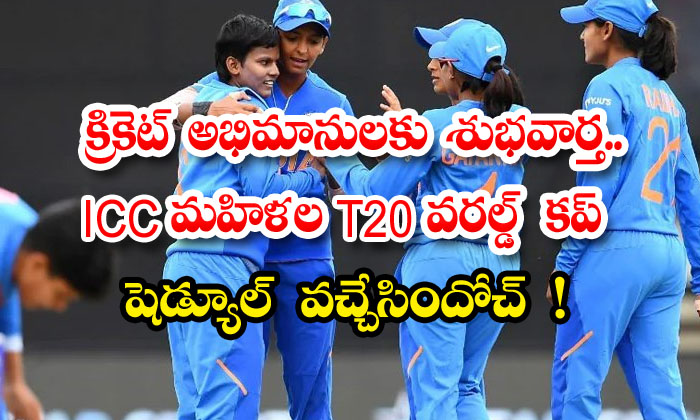  Good News For Cricket Fans Icc Womens T20 World Cup Schedule Is Here-TeluguStop.com